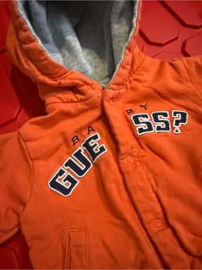 Orange Hooded Kids Jacket - GUESS Inspired rare vintage
